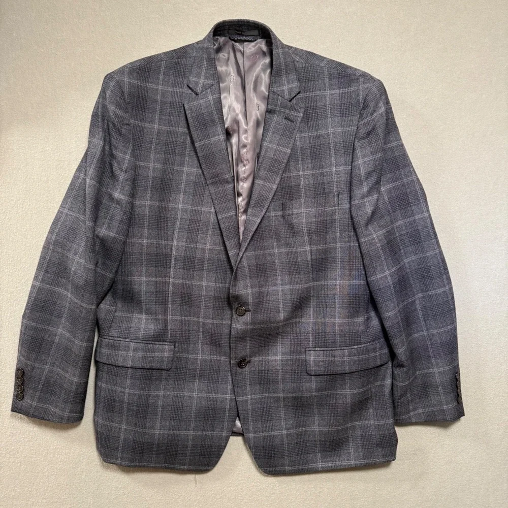 Lauren‎ Ralph Lauren Wool Blend Window Pane Check Blazer Sport Jacket Men 46R